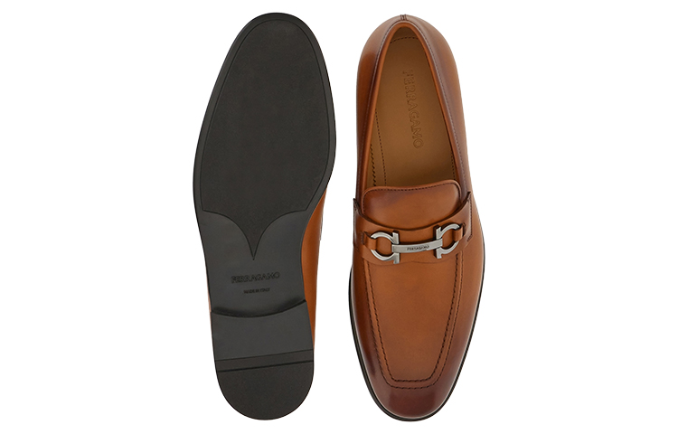 Purchase FERRAGAMO菲拉格慕 粒紋錘紋 套足 樂福鞋 男款 米色