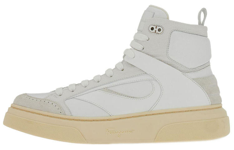FERRAGAMO Salvatore High-Top Lace-Up Sneaker 'White Grey' 021270-762715