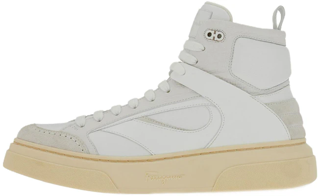 FERRAGAMO Salvatore Baskets Montantes à Lacets ''Blanc Gris'' 021270-762715 Buy FERRAGAMO Salvatore Baskets Montantes à Lacets ''Blanc Gris'' 021270-762715