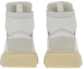 Shop FERRAGAMO Salvatore Baskets Montantes à Lacets ''Blanc Gris'' 021270-762715