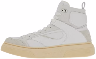 FERRAGAMO Salvatore High-Top Lace-Up Sneaker 'White Grey' 021270-762715 FERRAGAMO Salvatore High-Top Lace-Up Sneaker 'White Grey' 021270-762715