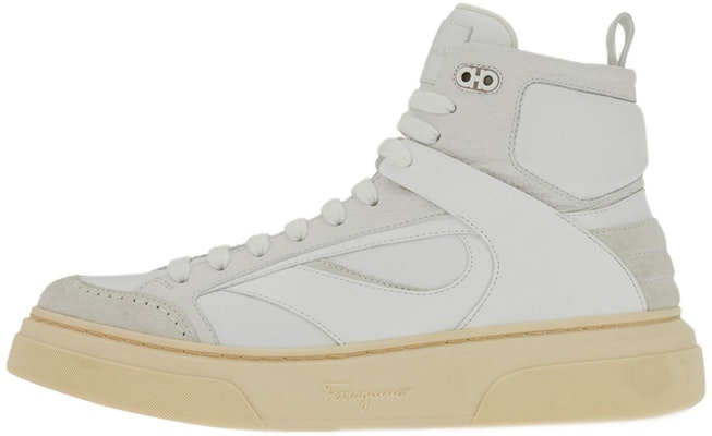 FERRAGAMO Salvatore High-Top Lace-Up Sneaker 'White Grey' 021270-762715 Buy FERRAGAMO Salvatore High-Top Lace-Up Sneaker 'White Grey' 021270-762715