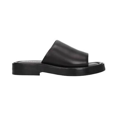 FERRAGAMO Salvatore Leather Clogs 'Black'