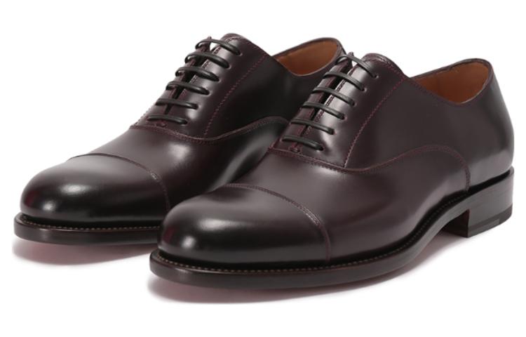 Lookbook 페라가모 버건디 레더 더비 슈즈 0762362