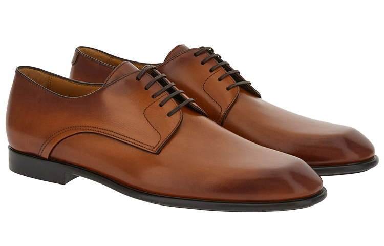 FERRAGAMO Salvatore Leather Derby 'Camel Brown' 圖 2