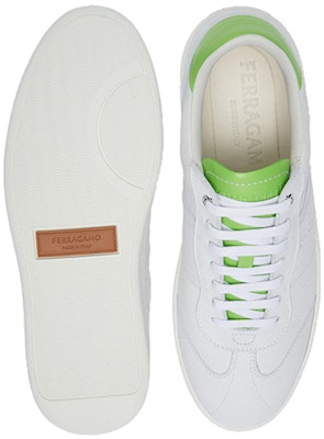 FERRAGAMO Salvatore Kulit Low-Top 'Putih Hijau' 021572-762262 Purchase FERRAGAMO Salvatore Kulit Low-Top 'Putih Hijau' 021572-762262