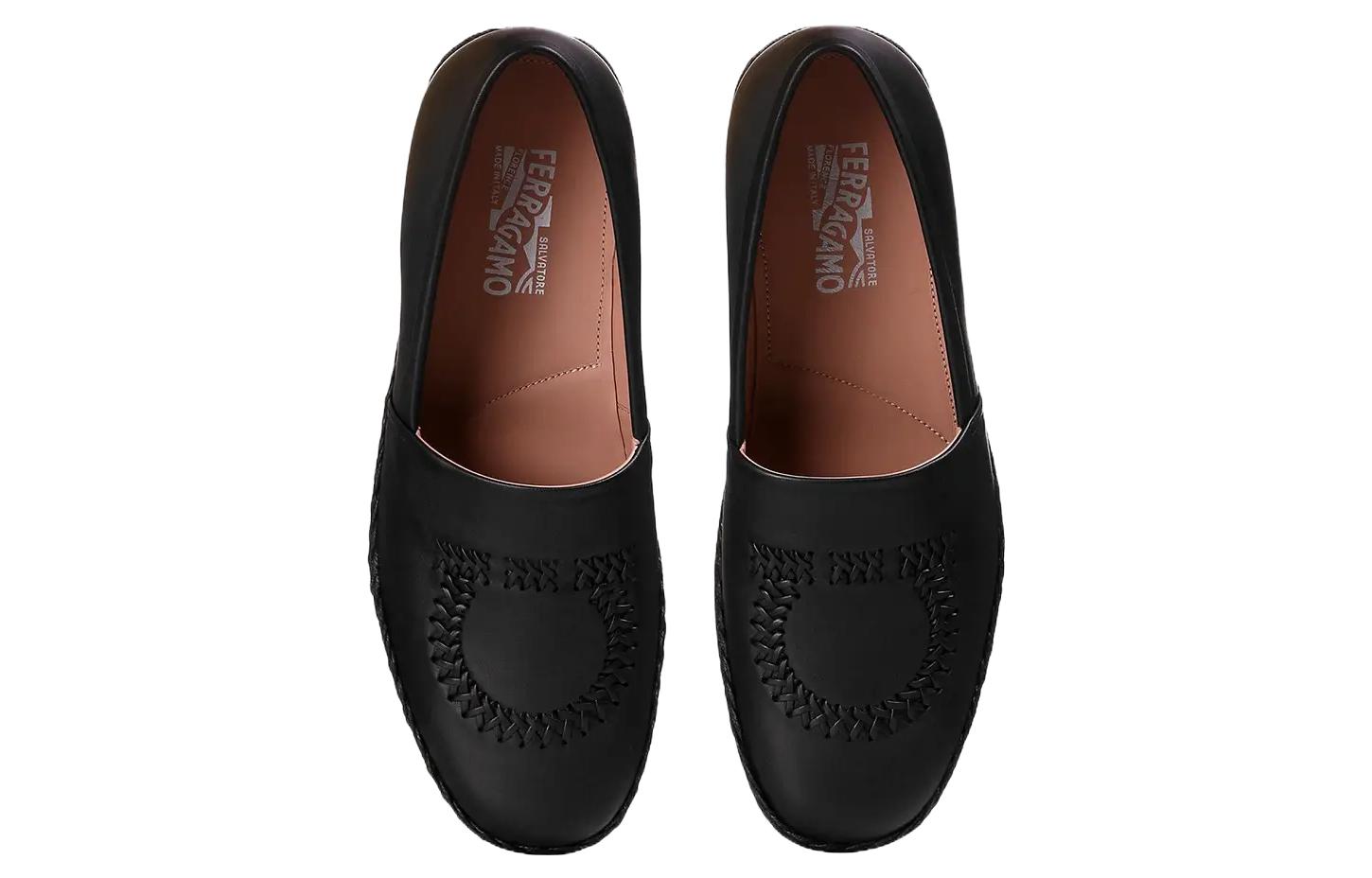 Shop Sneakers Kulit Hitam FERRAGAMO Salvatore 074179-4MLENR