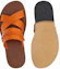 Purchase FERRAGAMO Salvatore Leren Gevlochten Peep-Toe Platte Sandalen ''Oranje'' 021099-758299