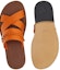 Purchase FERRAGAMO Salvatore Leather Woven Peep-Toe Flat Sandal 'Orange' 021099-758299