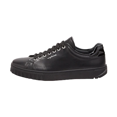 FERRAGAMO Low-Top Leather Sneakers 'Black'