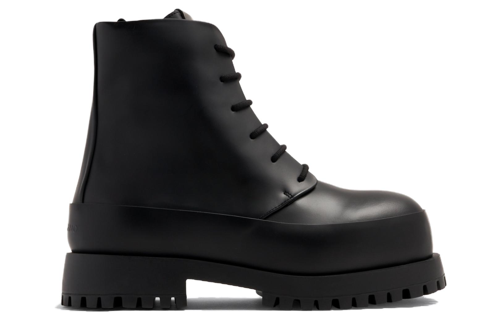 Order FERRAGAMO Salvatore Rond Neus Veterschoenen ''Zwart Leder'' 021984-766278
