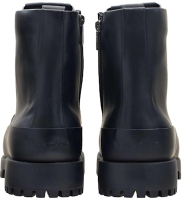 FERRAGAMO Salvatore Round Toe Lace-Up Boots 'Black Leather' 021984-766278 Purchase FERRAGAMO Salvatore Round Toe Lace-Up Boots 'Black Leather' 021984-766278