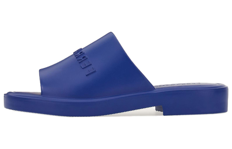 FERRAGAMO Salvatore Rubber Open-Toe Flat Sandals 'Blue' 021678-763221