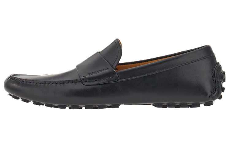 FERRAGAMO Salvatore Saddle Leather Slip-On 'Black'