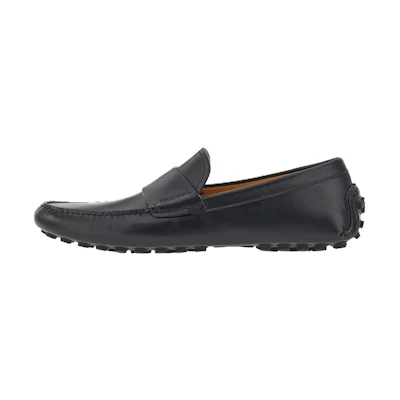 FERRAGAMO Salvatore Saddle Leather Slip-On 'Black'