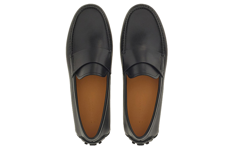 FERRAGAMO Salvatore Saddle Leather Slip-On 'Black' 圖 3