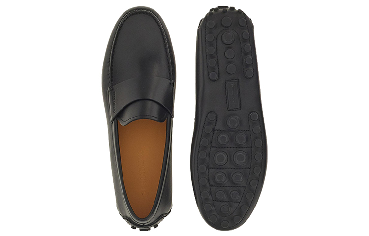 FERRAGAMO Salvatore Saddle Leather Slip-On 'Black' 圖 5