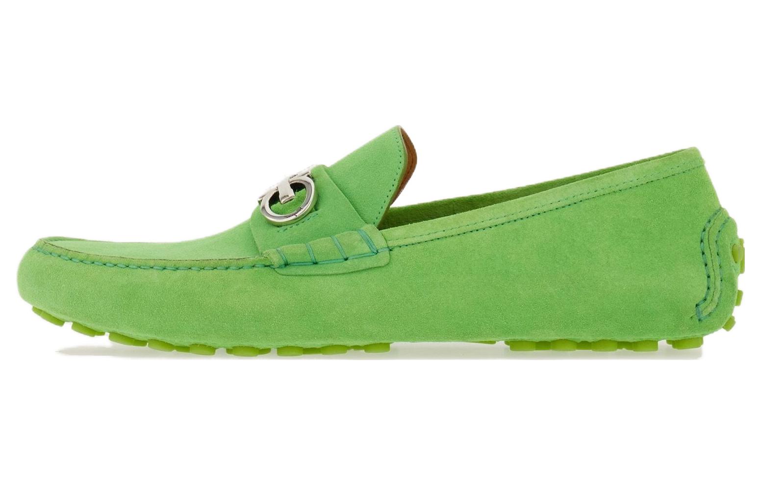 FERRAGAMO Salvatore Slip-On Loafer 'Green Buckle'
