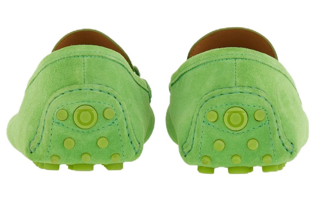 FERRAGAMO Salvatore Slip-On Loafer 'Green Buckle' 圖 4