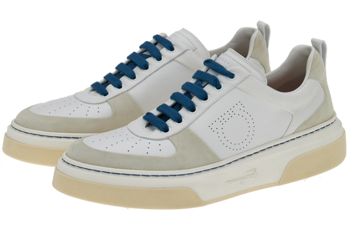 Lookbook 페라가모 살바토레 가죽  épais 끈 운동화 '그레이' 021171-758147