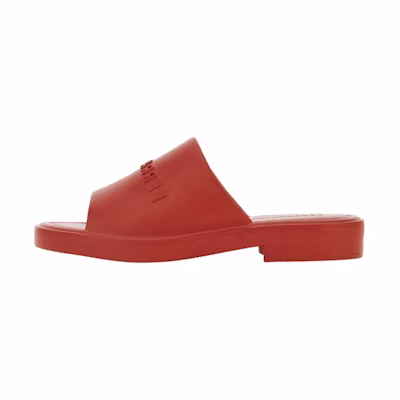 FERRAGAMO Salvatore Wide Strap Open Toe Slide 'Red'