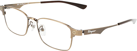 Order FERRAGAMO SF999.9 Gold Titanium Square Optical Glasses Unisex Logo Frame. SF9005