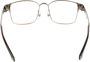 Shop FERRAGAMO SF999.9 Gold Titanium Square Optical Glasses Unisex Logo Frame. SF9005