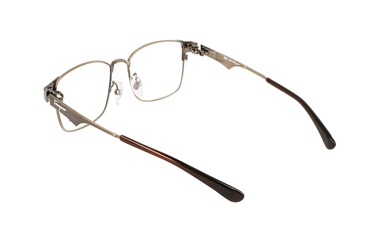 Purchase FERRAGAMO SF999.9 金色鈦金屬方框光學眼鏡 中性款 標誌鏡框. SF9005