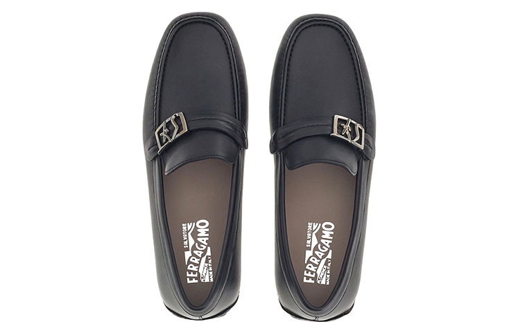 FERRAGAMO SF Buckle Loafers 'Black' 圖 4