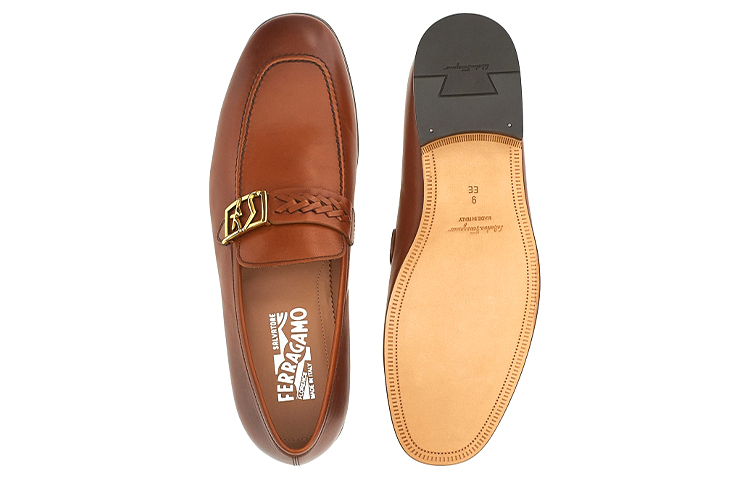 FERRAGAMO SF Buckle Moccasin 'Brown' 圖 5