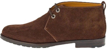 FERRAGAMO Short Boot 'Brown Suede Two-Hole' 029488-651491 FERRAGAMO Short Boot 'Brown Suede Two-Hole' 029488-651491