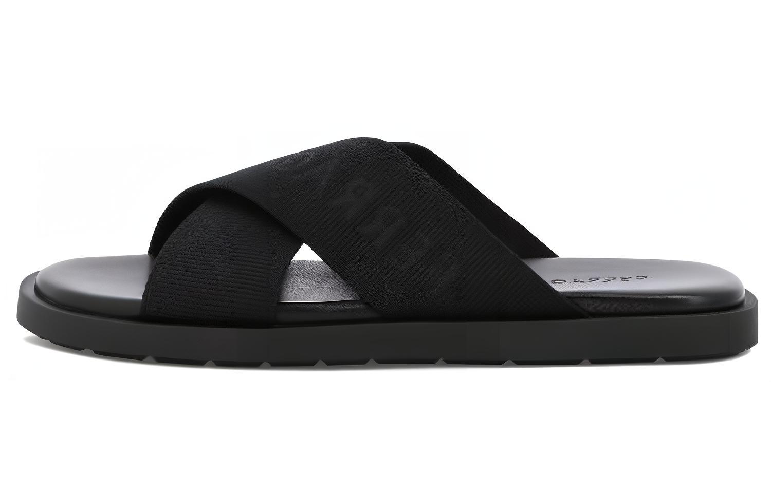 FERRAGAMO Slide Sandal 'Black Open-Toe' 021675-763204