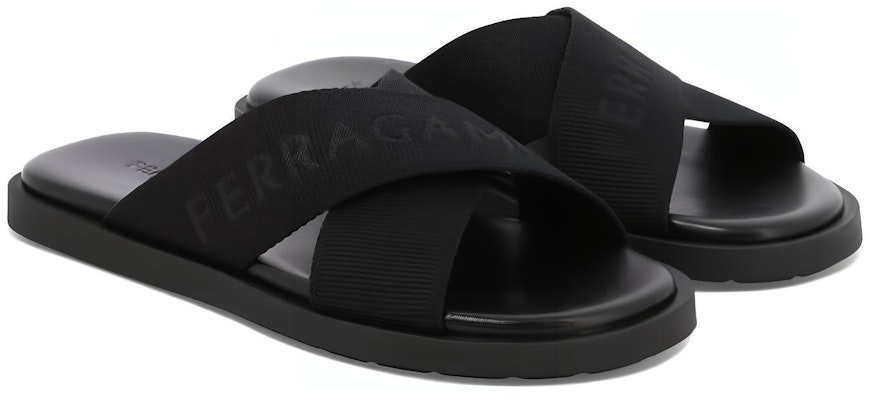 FERRAGAMO Sandalia Slide 'Negra con Punta Abierta' 021675-763204 Order FERRAGAMO Sandalia Slide 'Negra con Punta Abierta' 021675-763204