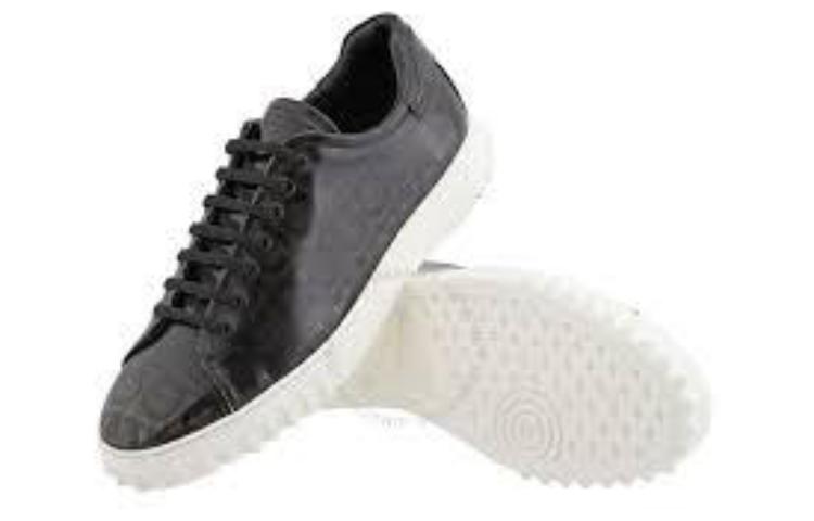 FERRAGAMO Cube Gancini-Print Sneakers Gray 'Black' 圖 5