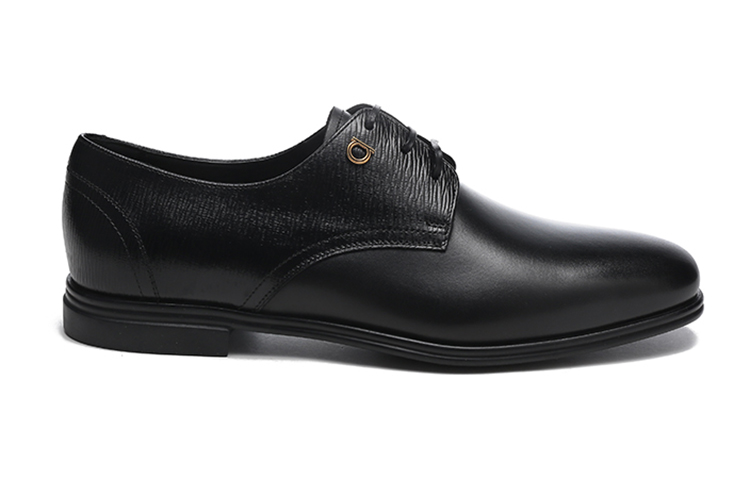 Order Ferragamo 菲拉格穆 SPENCER 牛皮繫帶德比鞋 黑色