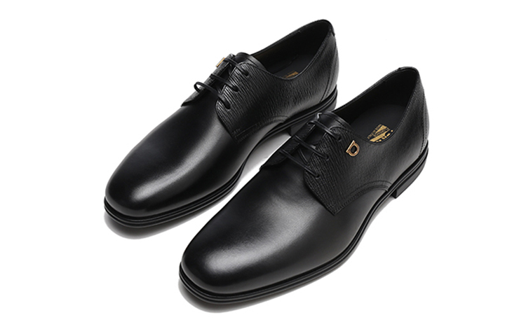 Lookbook Ferragamo 菲拉格穆 SPENCER 牛皮繫帶德比鞋 黑色