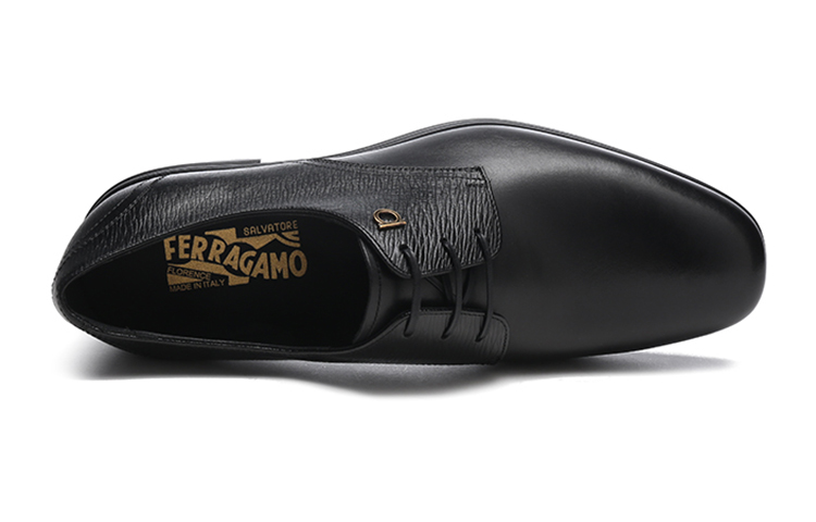 Purchase Ferragamo 菲拉格穆 SPENCER 牛皮繫帶德比鞋 黑色