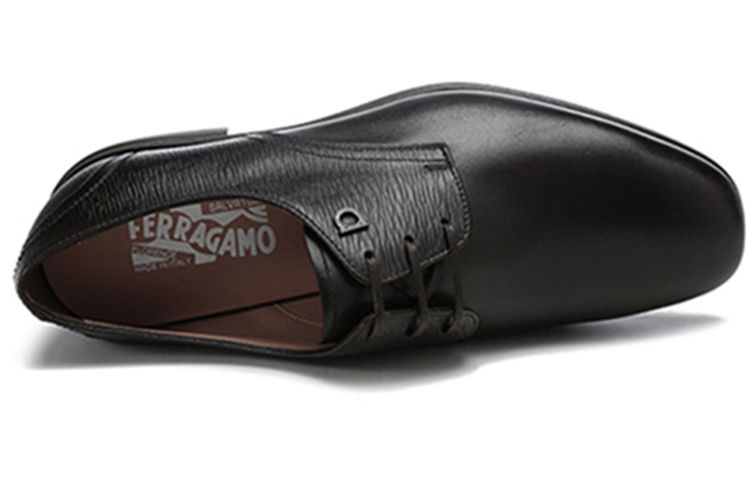 FERRAGAMO Spencer Derby 'Black Leather' 圖 5