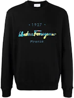 FERRAGAMO SS22 Logo Crewneck Sweatshirt Black 750274 FERRAGAMO SS22 Logo Crewneck Sweatshirt Black 750274