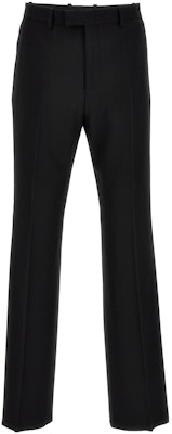 FERRAGAMO SS23 黑色直筒休閒長褲 隱藏拉鍊設計 761820 Buy FERRAGAMO SS23 黑色直筒休閒長褲 隱藏拉鍊設計 761820