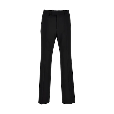FERRAGAMO SS23 Black Straight-Leg Casual Pants with Hidden Zipper. 0761820