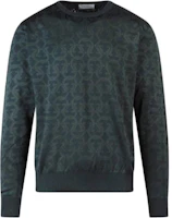 FERRAGAMO SS23 Pattern Print Crewneck Pullover Sweatshirt Green () 121891759584 FERRAGAMO SS23 Pattern Print Crewneck Pullover Sweatshirt Green () 121891759584