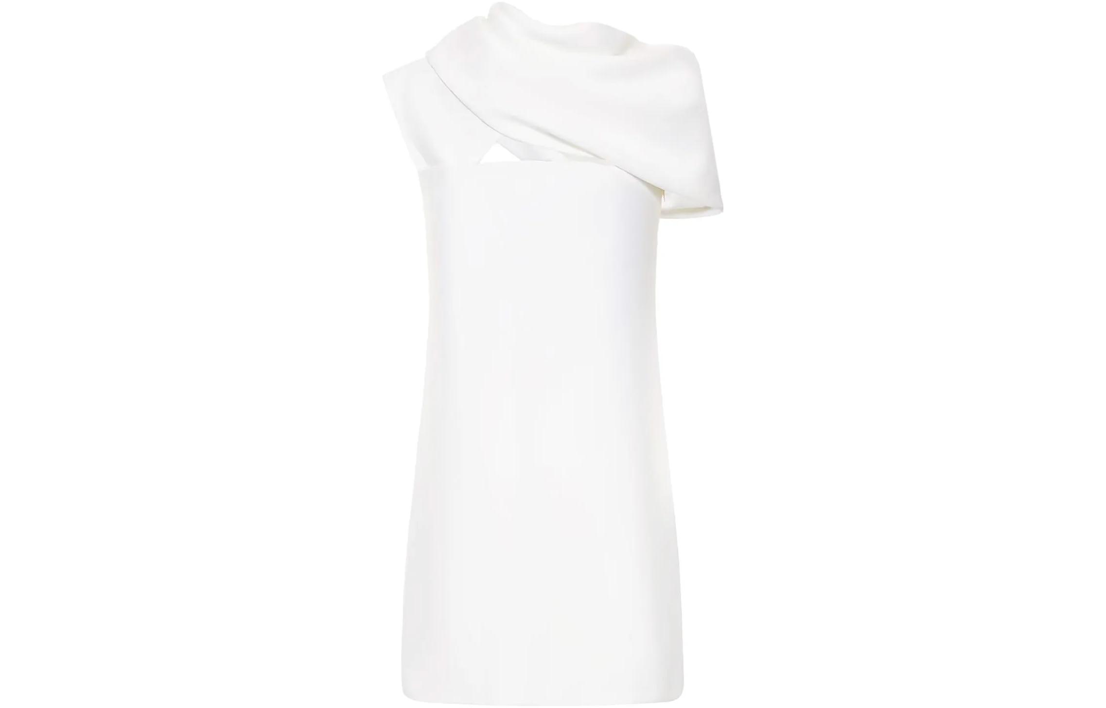 FERRAGAMO SS23 White Sleeveless Solid Straight Dress 13C362760945002