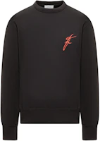 FERRAGAMO SS24 Embroidered Print Crewneck Sweatshirt Black () 122301770376 FERRAGAMO SS24 Embroidered Print Crewneck Sweatshirt Black () 122301770376