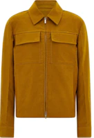 FERRAGAMO SS24 Mustard Yellow Long Sleeve Zip Jacket with Pockets 777814 FERRAGAMO SS24 Mustard Yellow Long Sleeve Zip Jacket with Pockets 777814