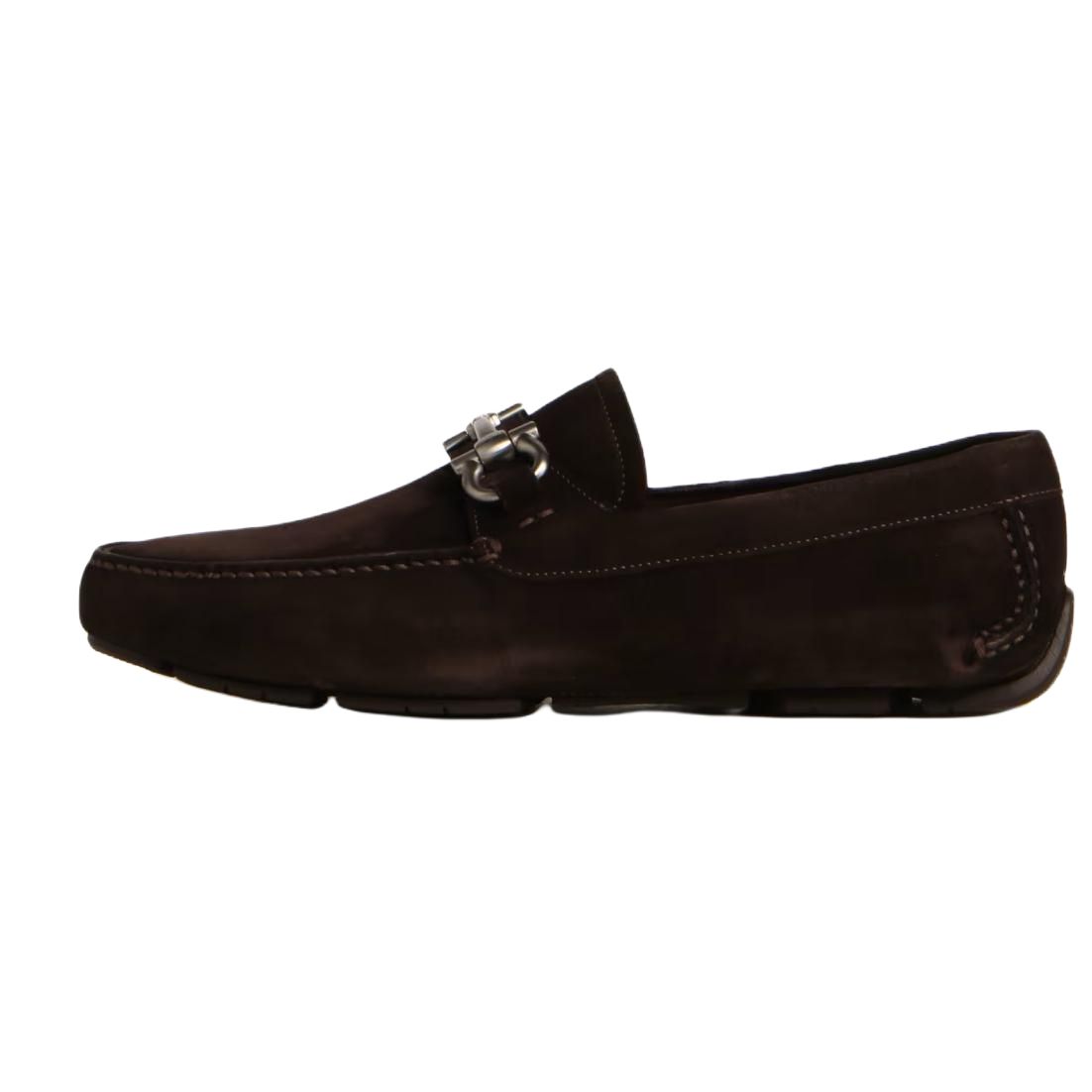 Buy FERRAGAMO菲拉格慕 絨面 圓頭套穿 男性休閒款 黑色