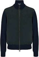 FERRAGAMO Two-Tone Zip Jacket Blue Long Sleeve Outerwear 120392743032005003 FERRAGAMO Two-Tone Zip Jacket Blue Long Sleeve Outerwear 120392743032005003