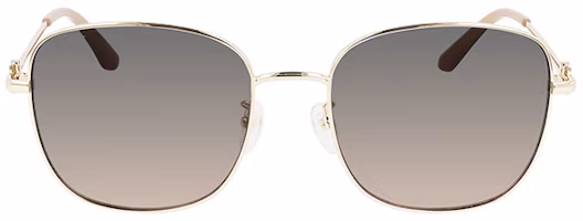 Shop FERRAGAMO Unisex Gold Square Metal Sunglasses UV Protection Travel Style SF232SK