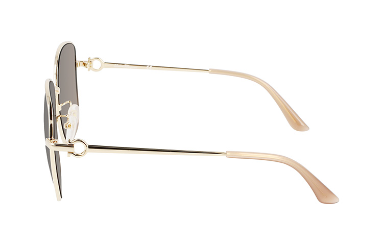 Purchase 페라가모 유니섹스 골드 메탈 사각 선글라스 UV 차단 여행 스타일 SF232SK