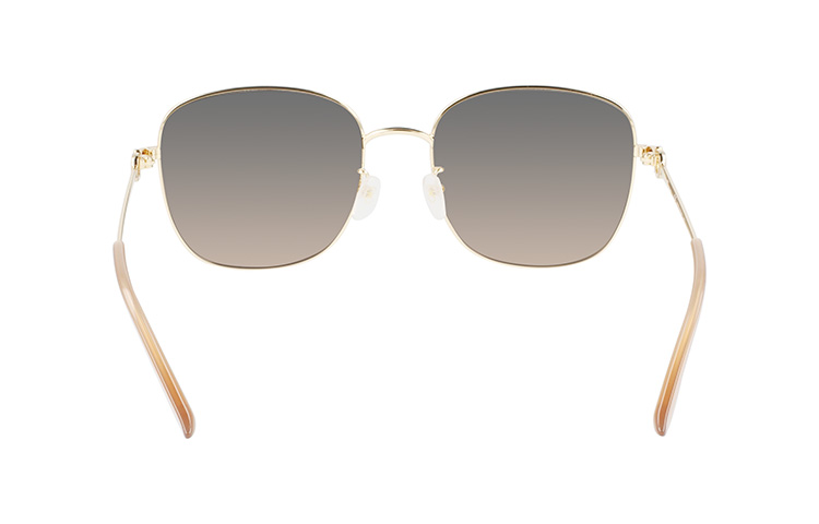 Sizing 페라가모 유니섹스 골드 메탈 사각 선글라스 UV 차단 여행 스타일 SF232SK